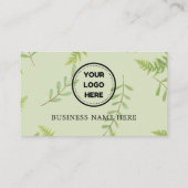 Greenery Business Logo Store Salon Coffee Winkel Klantenkaartje (Achterkant)