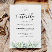 Greenery Butterfly Baby shower Uitnodiging, Kaart