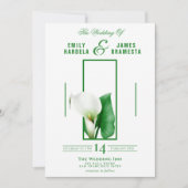 Greenery Cala Lily Wedding Kaart (Voorkant)
