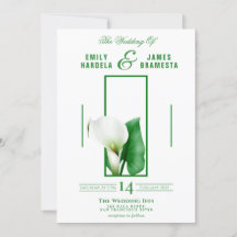 Greenery Cala Lily Wedding Kaart