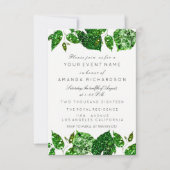 Greenery Cali Green Glitter Woodland Ivy Leafs Eva Kaart (Voorkant)