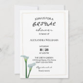 Greenery Calla Lily Bridal Shower Kaart (Voorkant)