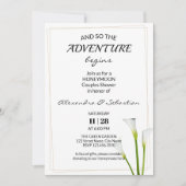 Greenery Calla Lily Honeymoon Douche Uitnodiging (Voorkant)
