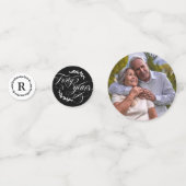 Greenery Calligraphy 40th Wedding Jubileum Confetti (Achterkanten)