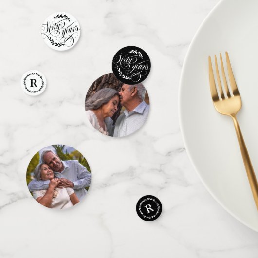 Greenery Calligraphy 60th Wedding Jubileum Confetti (Groep)