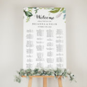 Greenery Calligraphy Alfabetical Seating Chart Poster