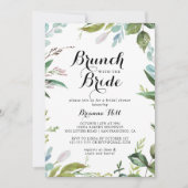 Greenery Calligraphy Brunch met de Bride Shower Kaart (Voorkant)