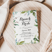 Greenery Calligraphy Brunch met de Bride Shower Kaart