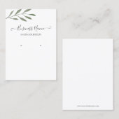 Greenery Calligraphy Earning Jewelry Display Visitekaartje (Voorkant / Achterkant)