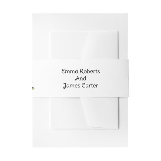 Greenery Calligraphy Huwelijksuitnodiging Belly Ba Uitnodigingen Wikkel (Voorkant Voorbeeld)