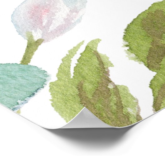 Greenery Calligraphy Rehearsal Dinner Welcome Sign Poster (Hoek)