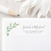 Greenery Calligraphy Return Address Etiket (Insitu)