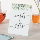 Greenery Calligraphy Wedding Cards en Gifts Reclamebord Met Voetstuk (Insitu)