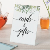 Greenery Calligraphy Wedding Cards en Gifts Reclamebord Met Voetstuk (Insitu)