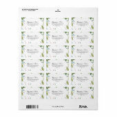 Greenery Calligraphy Wedding RSVP Address Label (Full Sheet)