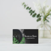 Greenery Camera Black & White Photography Visitekaartje (Staand voorkant)