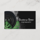 Greenery Camera Black & White Photography Visitekaartje (Voorkant)