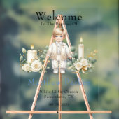 Greenery Candles Boy Dopen Welkom Teken Acryl Bord (Neutraal)