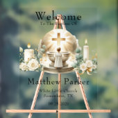 Greenery Candles Boy Dopen Welkom Teken Acryl Bord (Neutraal)