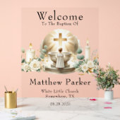 Greenery Candles Boy Dopen Welkom Teken Acryl Bord (Huwelijk)