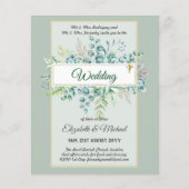 Greenery CATHOLIC Wedding Christelijk Budget Moder Flyer (Voorkant)