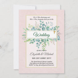Greenery CATHOLIC Wedding Christelijk Budget Moder Kaart