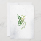 Greenery Celebration of Life Funeral Invitation Kaart (Achterkant)