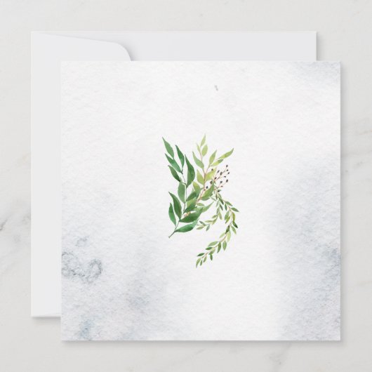 Greenery Celebration of Life Funeral Invitation Kaart (Achterkant)