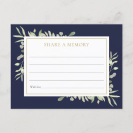 Greenery Celebration of Life Share A Memory Kaart