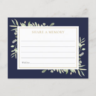 Greenery Celebration of Life Share A Memory Kaart