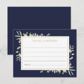 Greenery Celebration of Life Share A Memory Kaart (Voorkant / Achterkant)