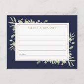 Greenery Celebration of Life Share A Memory Kaart (Voorkant)