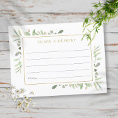 Greenery Celebration of Life Share A Memory Kaart
