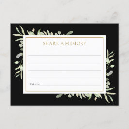 Greenery Celebration of Life Share A Memory Kaart