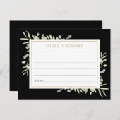 Greenery Celebration of Life Share A Memory Kaart (Voorkant / Achterkant)