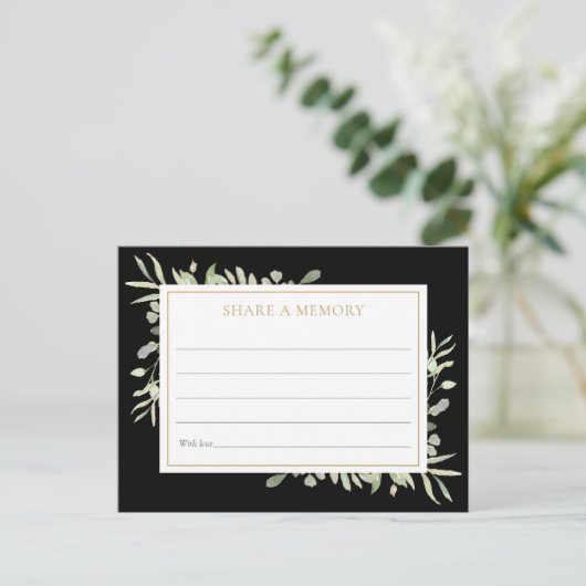 Greenery Celebration of Life Share A Memory Kaart (Staand voorkant)