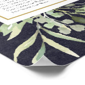 Greenery Chalkboard Wedding Seating Chart Poster (Hoek)