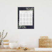 Greenery Chalkboard Wedding Seating Chart Poster (Keuken)