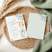 Greenery Champagne Bridal Shower Kaart