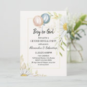 Greenery Chrysanthemum Geslacht onthullen Kaart (Staand voorkant)