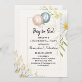 Greenery Chrysanthemum Geslacht onthullen Kaart (Voorkant / Achterkant)