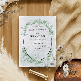 Greenery Circle Wreath Eucalyptus Botanical Kaart