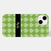 Greenery Clover Polka stipt Patrick's Day Monogram Case-Mate iPhone Case (Achterkant (horizontaal))