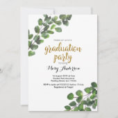 Greenery college-uitnodiging kaart (Voorkant)