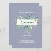 Greenery CONFIRMATION nodigt Moderne Dubbelzijdig Kaart (Voorkant / Achterkant)