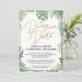 Greenery Coronavirus Delay The Date Kaart (Staand voorkant)