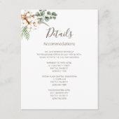 Greenery Cotton Boho Wedding Enclosure Kaart (Voorkant)