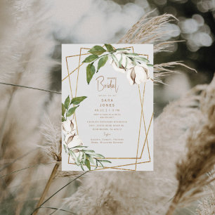 Greenery & Cotton Geometric Grey Vrijgezellenfeest Kaart