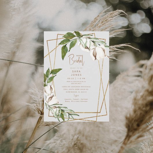 Greenery & Cotton Geometric Grey Vrijgezellenfeest Kaart