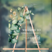 Greenery Couples Douche Welkom Acryl Bord (Neutraal)